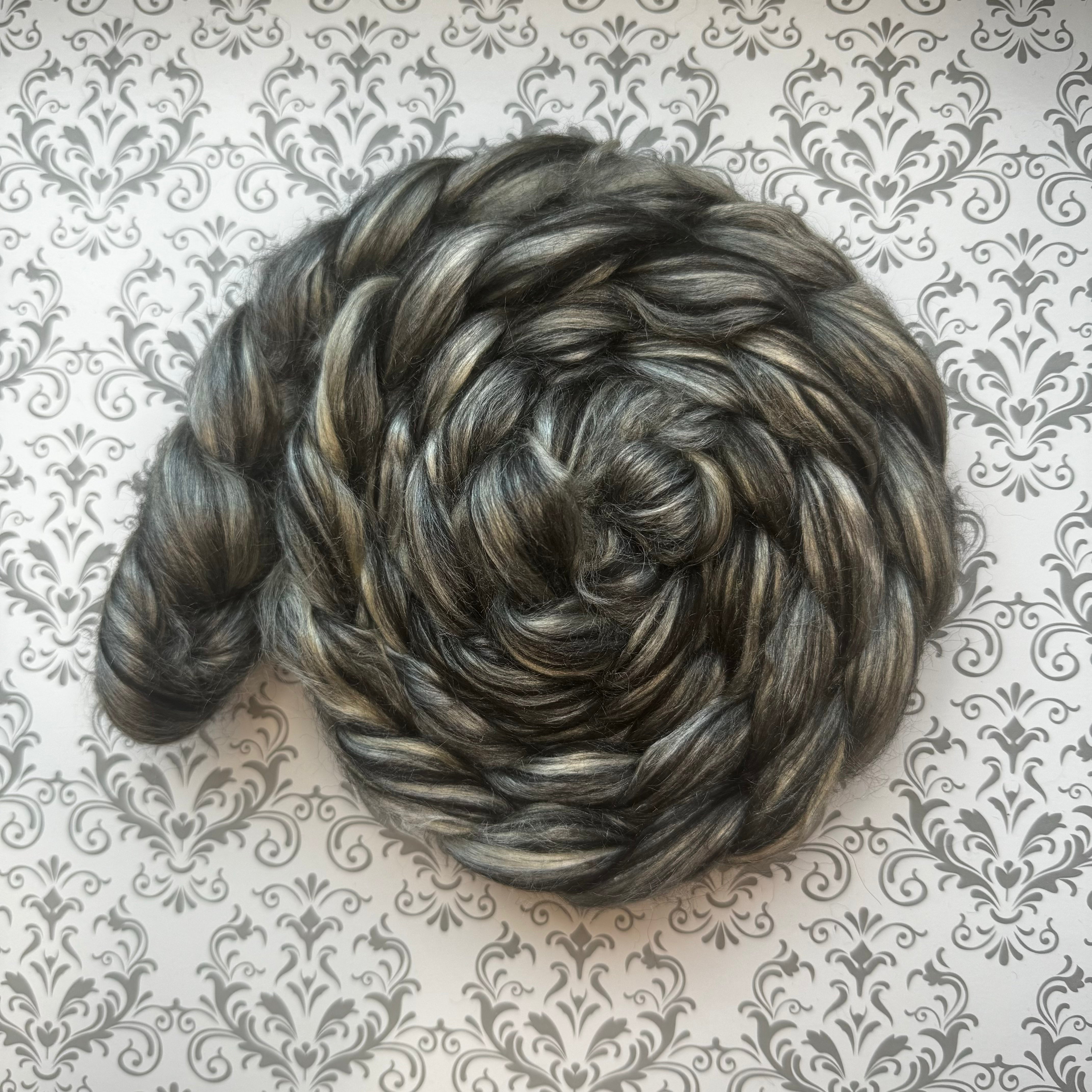 Black Alpaca / Tussah Silk